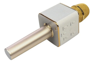 Microfono Inalambrico Karaoke Recargable Con Luz Led Color ! Color Amarillo