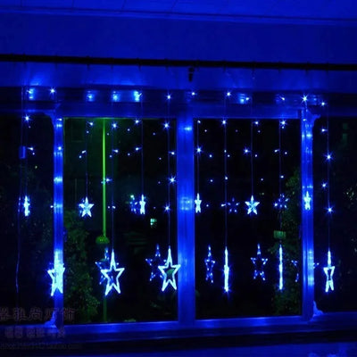 Extensión Luces Led Estrella Luz Decoración Navideña 3 Mts Azul