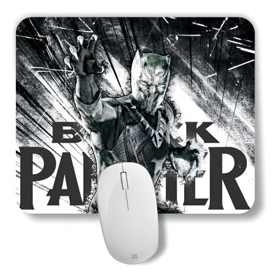Pad Mouse Pads Black Panther Pantera Negra Marvel Negro