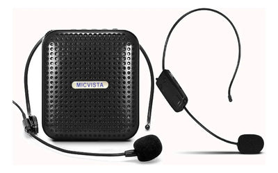 Microfono Con Amplificador De Voz Inalambrico | Enseñanza Color Negro