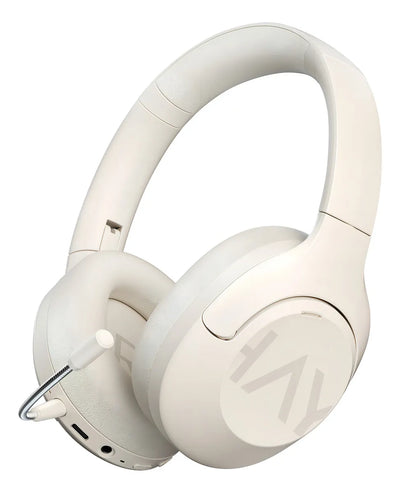 Haylou S30 Pro Anc Audífonos Diadema Gamer Inalámbricos/con Micrófono, Bluetooth 5.4, Llamadas Manos Libres, Cancelación De Ruido Adaptativa De - 43db, Controlador 40mm, 80h Reproducción, Blanco