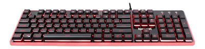 Teclado Redragon Dyaus QWERTY Membrana español latinoamérica color negro con luz de 7 colores