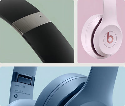 Audífonos Inalámbricos Beats Solo 4 - Rosa Algodón Color Rosa Claro Luz Blanco