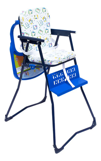 Silla Comedor Plegable Para Bebe Niña Y Niño Color Azul Color
