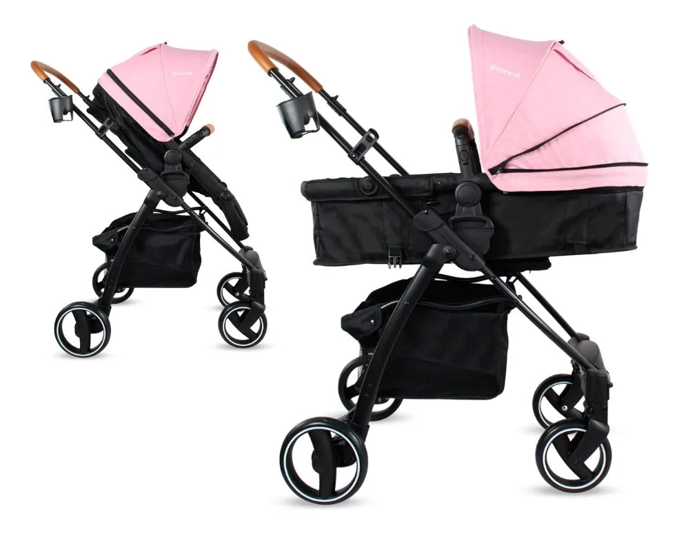 Coche Bebé Tipo Moisés Bebesit Color Rosa