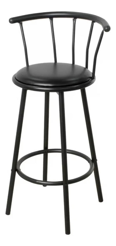 Silla Alta De Bar Giratoria Butaco Barra Silla Giratoria Color Negro