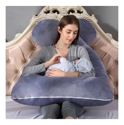 Almohada Para Embarazo En Forma De S Gris