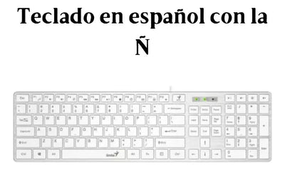 Teclado Genius SlimStar 126 QWERTY color blanco