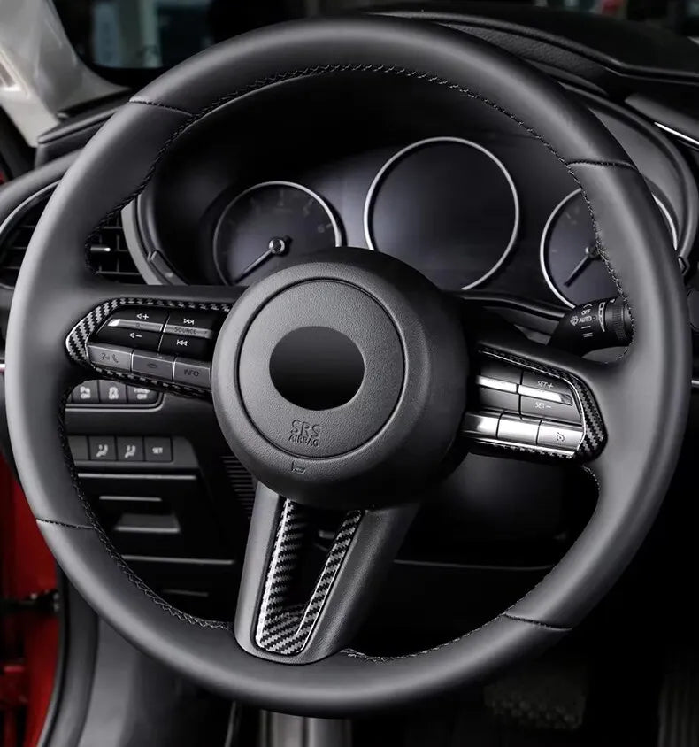 Cubierta Circular Timón Accesorios Mazda Cx30 Fibra Carbono