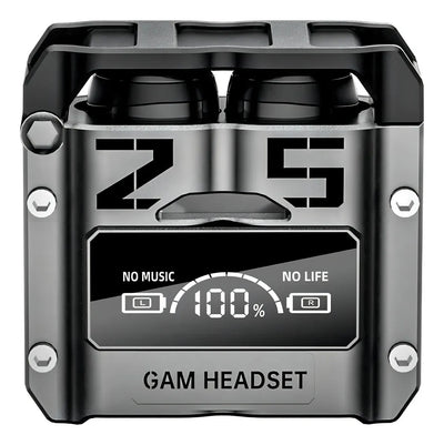 Audífonos Inalámbricos Gamer Bluetooth 5.3 M25 Táctil Hi-fi Gris