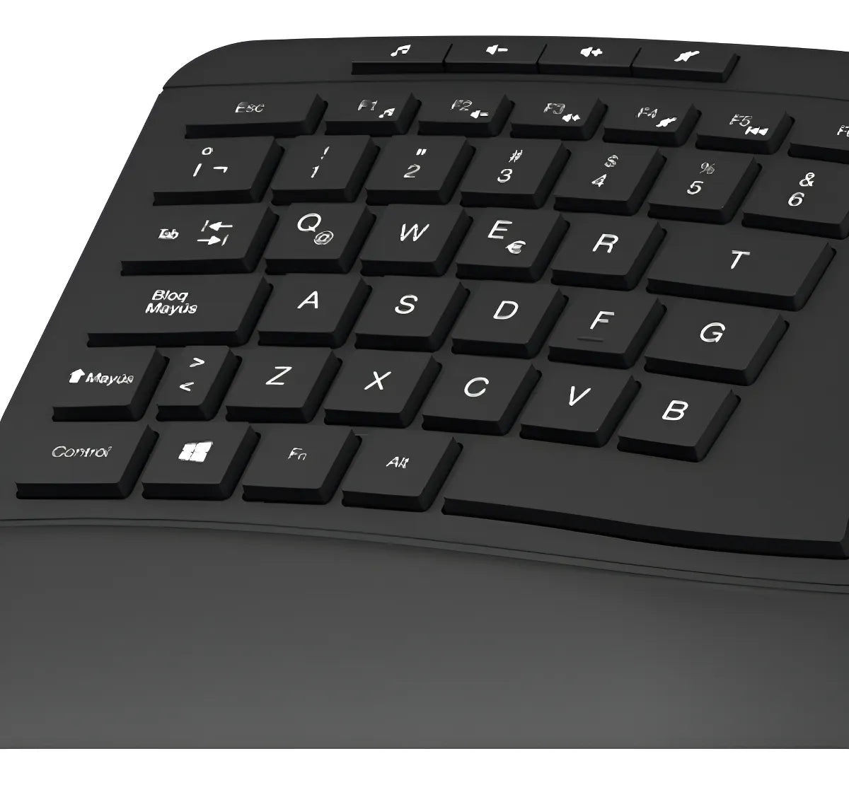 Teclado Klip Xtreme Transcend Wireless Ergonómico - Kbk-530s Color Del Teclado Negro