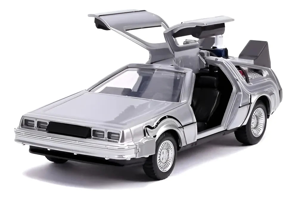 DeLorean II Volver al Futuro Jada Escala 1:32 Gris Metal Coleccionable