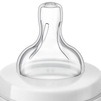 Tetero Avent Anti Cólicos 9oz 1m+ (Flujo 2) Decorado Jirafa sin BPA, Clinicamente Probado, modelo SCF821/12