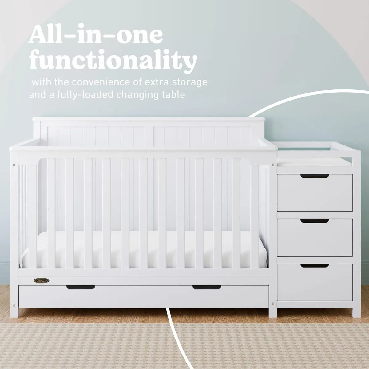 Cuna Convertible Graco Hadley - 4 En 1 Ultra Funcional