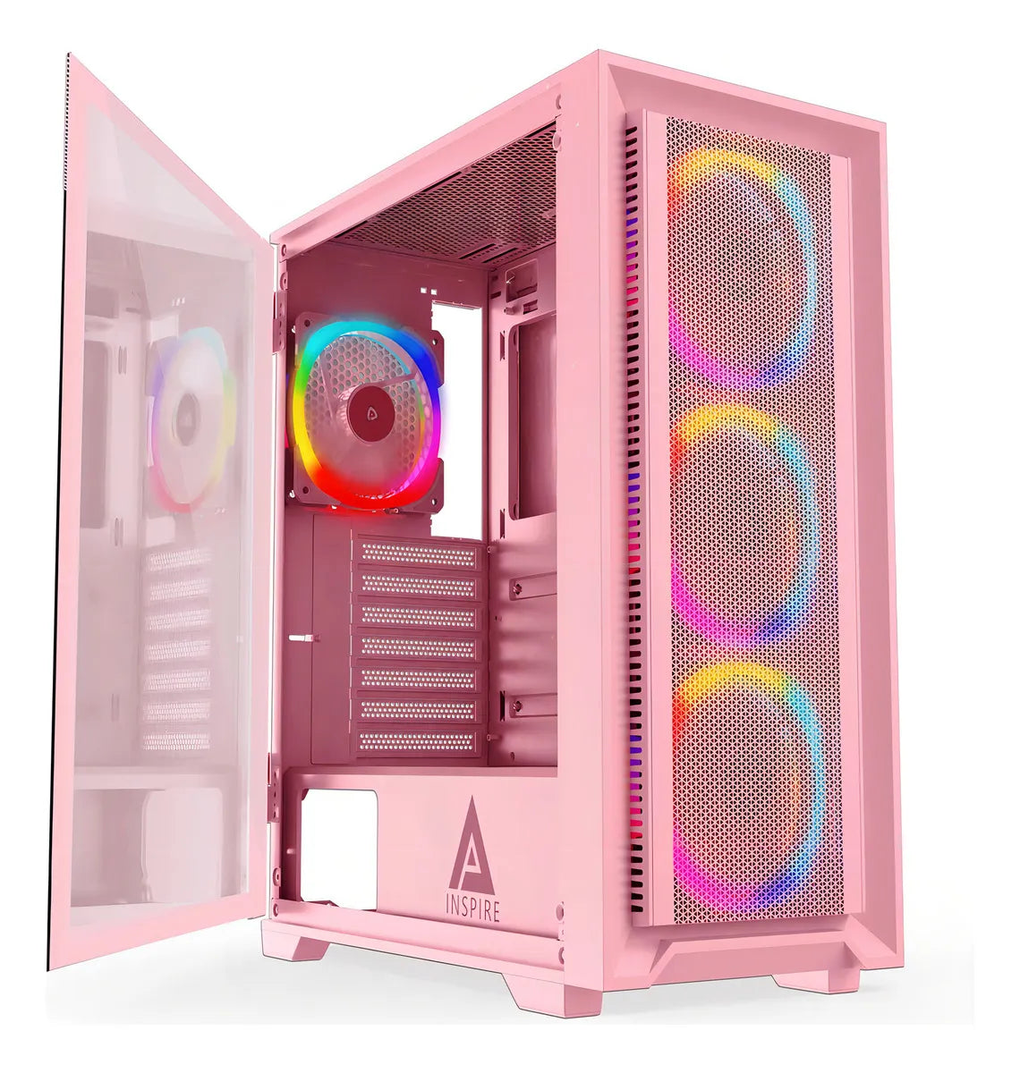 Funda Para Gaming Atx Con 4 Ventiladores Argb Y Luz Rgb