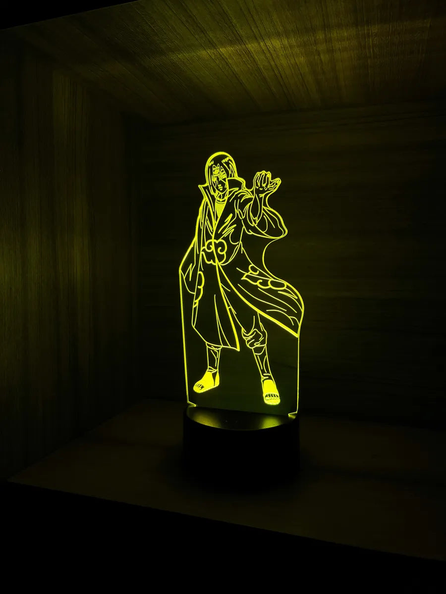 Lámpara Led Naruto Itachi Uchiha Decoración Regalo Holograma - Negra