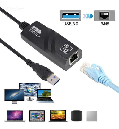 Adaptador De Usb 3.0 A Rj45 Red Lan Gigabit 10/100/1000