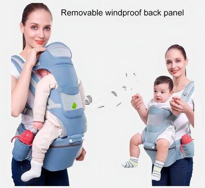 Cargador Canguro Para Bebe Niño Y Niña Jonebel Color Azul Oscuro Algodón Talla M