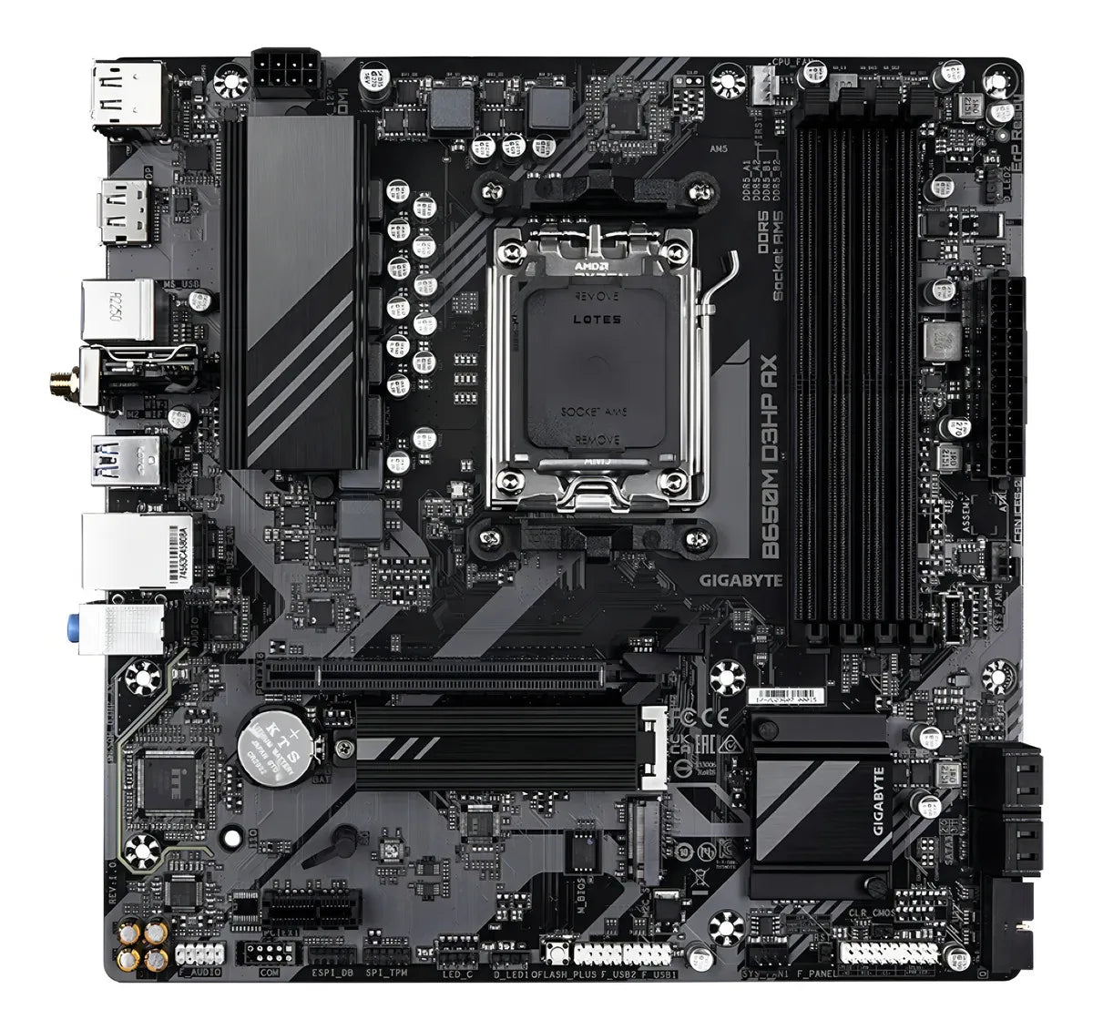 Motherboard Gigabyte B650m D3hp Ax Ddr5 Am5 Black Micro Atx