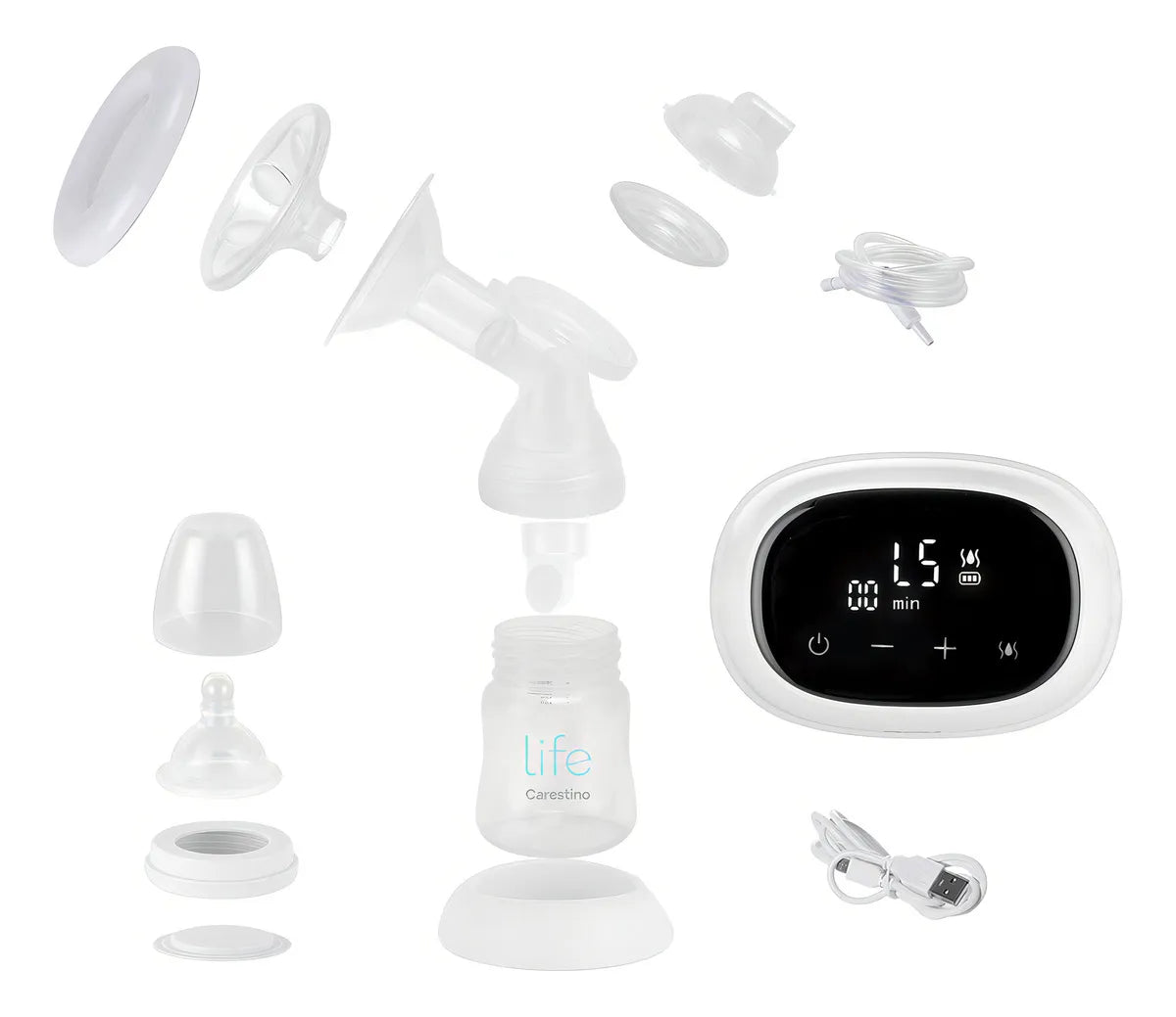 Carestino Life Eléctrico Con Mamadera Gris