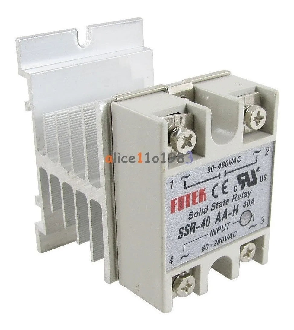 Disipador De Aluminio Fotek Para Rele De Estado Solido Ssr