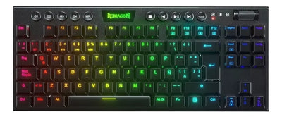 Teclado Gamer Redragon K622 Rgb Horus Usb Switch Rojo Españo Color del teclado Negro