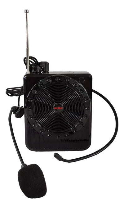 Parlante Portátil Micrófono Amplificador Bluetooth Radio Sd Rojo