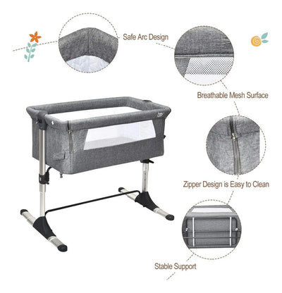 Cuna Portátil De Viaje Para Bebé Con Colchón Desmontable