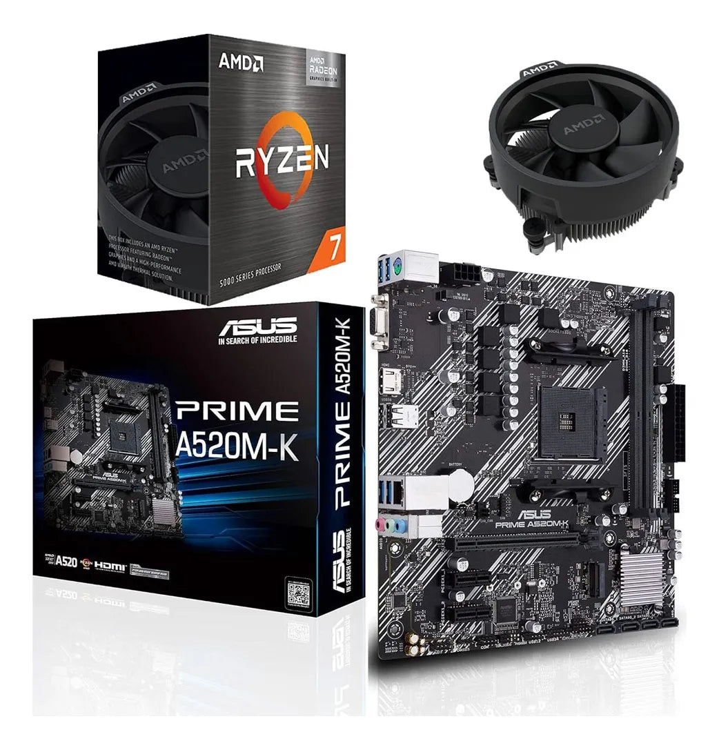 Combo Board A520m Procesador Amd Ryzen 7 5700g Pc
