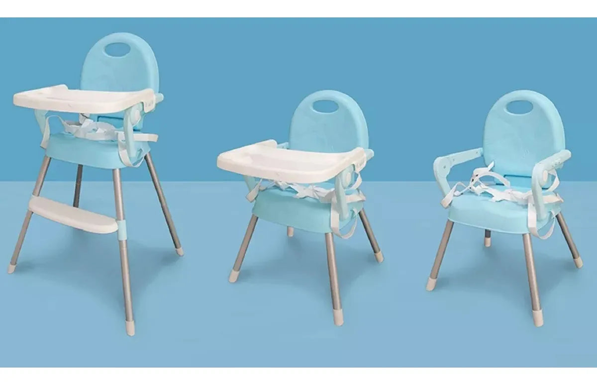 Silla Comedor Para Bebe Portátil Niños Color Niñ@s Gris