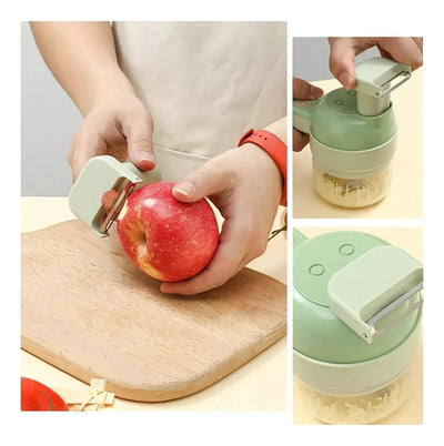 Cortador De Verduras Picatodo Multifuncional 4en1 Recargable