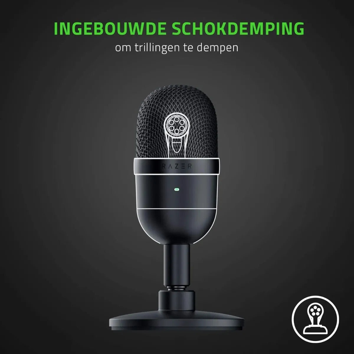Micrófono Razer Seiren Mini USB para grabación profesional Color Negro