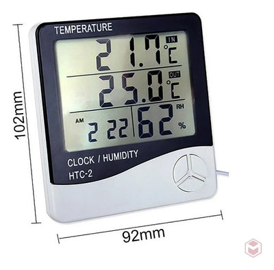 Termohigrometro Digital Higrometro, Termometro, Reloj Sonda