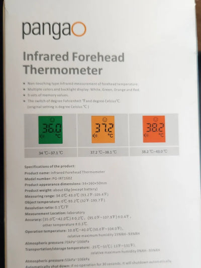 Termometro Infrarrojo Digital. Marca Pangao