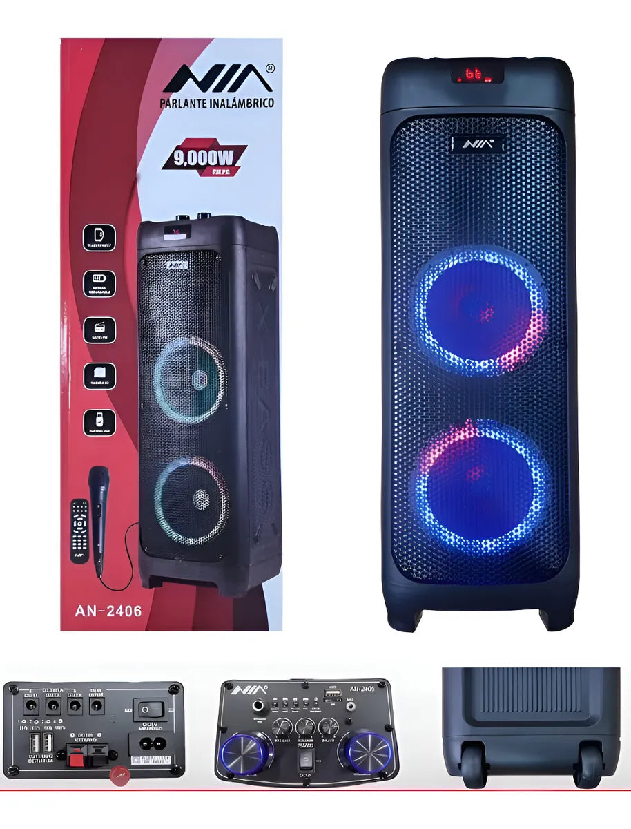 Parlante Cabina Sonido Recargable Inalámbrico Bluetooth Luz Diseño 1
