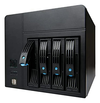 Chasis Nas 4 Bahías Con Psu Flex Mini-itx, Bandejas 2.5/3.5