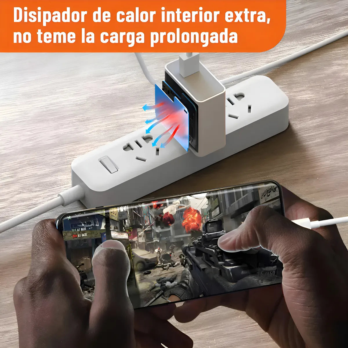 Cargador Turbo 120w + Cable Para Xiaomi Redmi Teléfono Cargador 120w Rápido Cargador Color Blanco