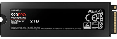 Samsung 990 Pro Con Disipador De Calor Serie - Pcie Gen4 De 2 Tb X4 Nvme 2.0c - Ssd Interno M.2 (mz-v9p2t0cw)