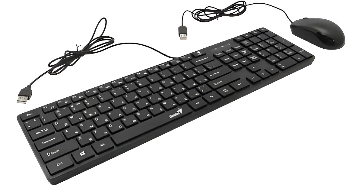 Kit Teclado Y Mouse Genius Slimstar C126 Usb Español Color Del Teclado Negro