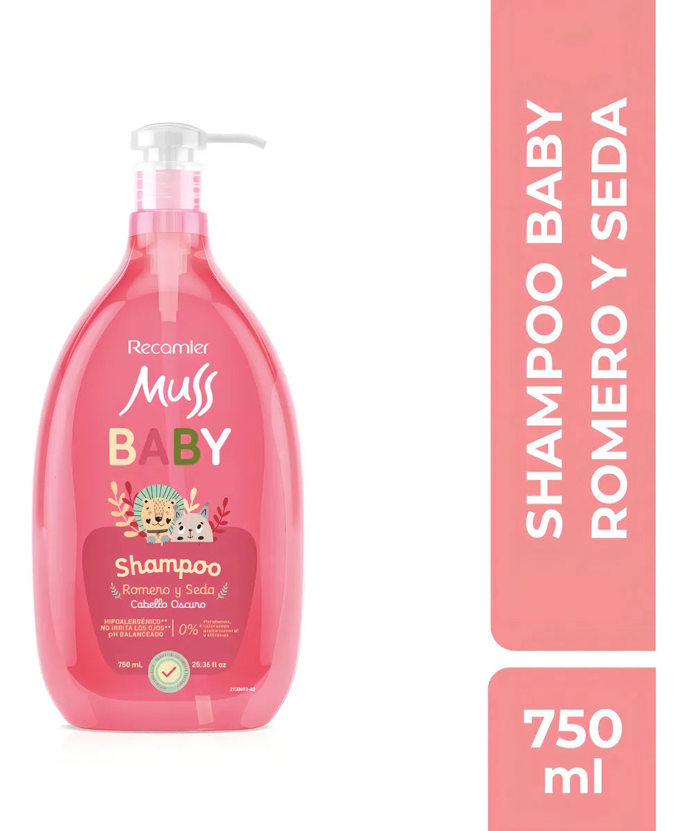 Champú Para Bebés Muss Baby Romero Cabello Oscuro 750ml