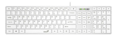 Teclado Genius SlimStar 126 QWERTY color blanco