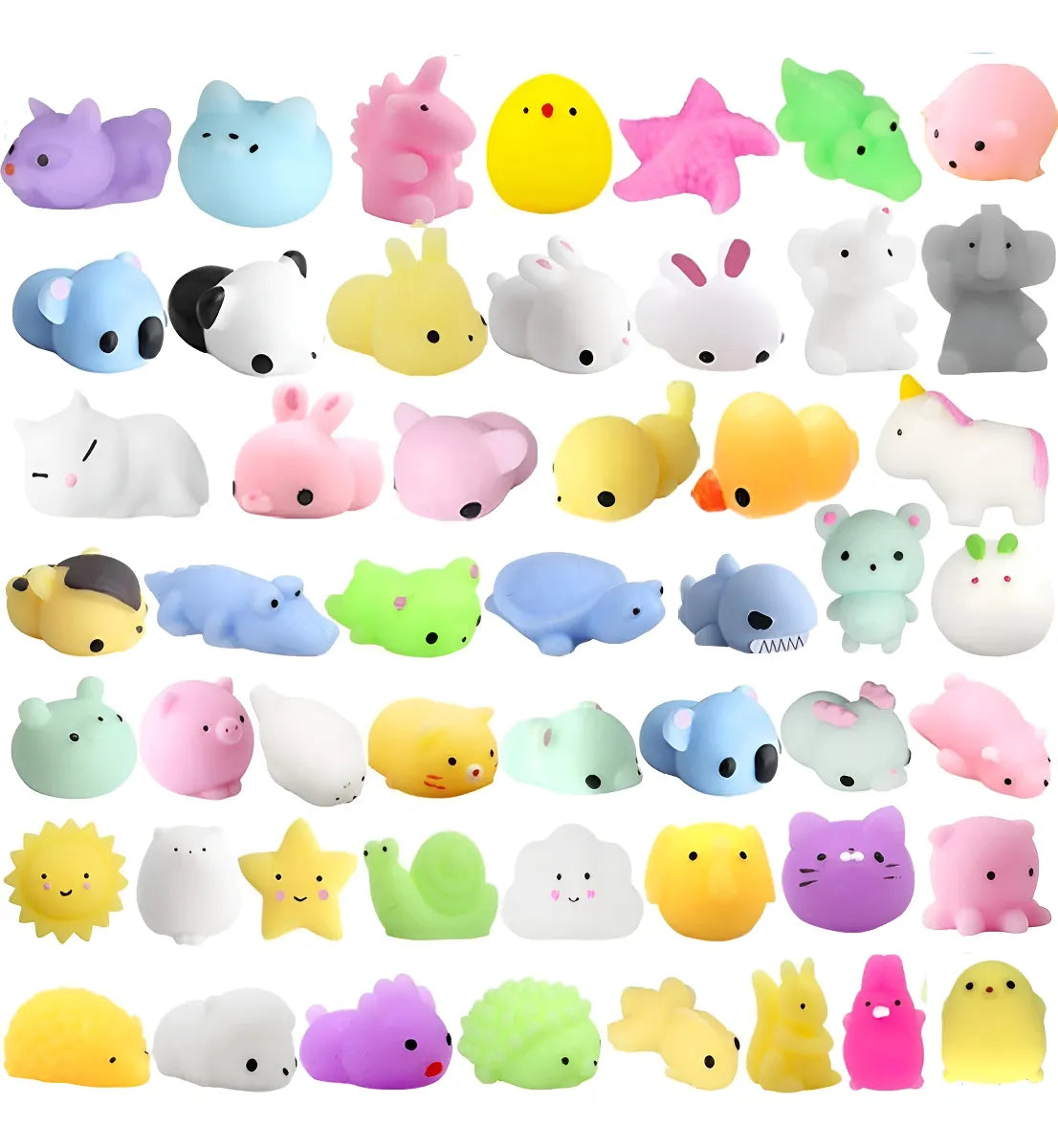 10 unidades de compresión antiestrés Squish Squishy Pets