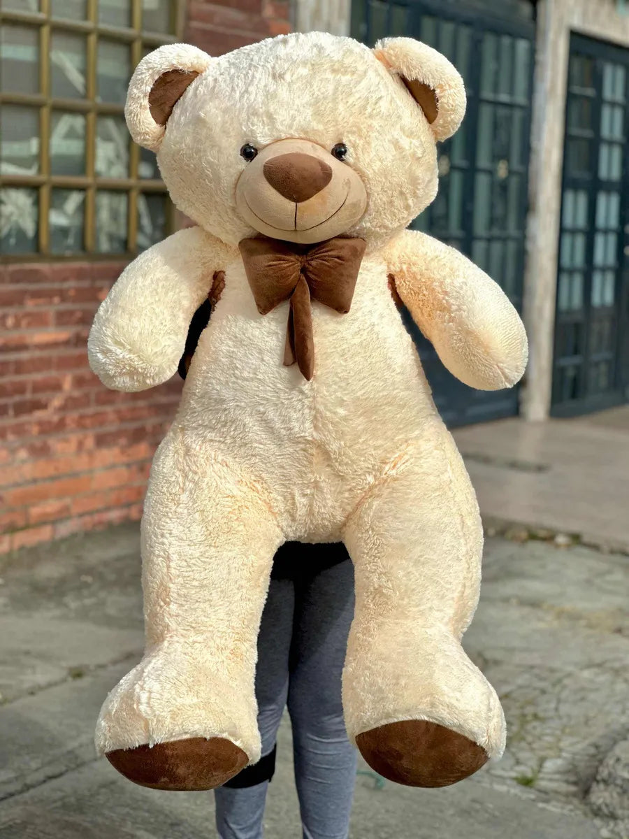 Oso de peluche gigante 1,60 Josefino Color Beige y Corbatín Café