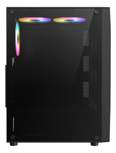 Chasis Gabinete Caja Gamer Iceberg Flow D Negro 4 Fan Argb
