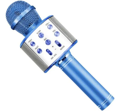 Microfono Karaoke Bluetooth -altavoz Ws 858 Color Azul