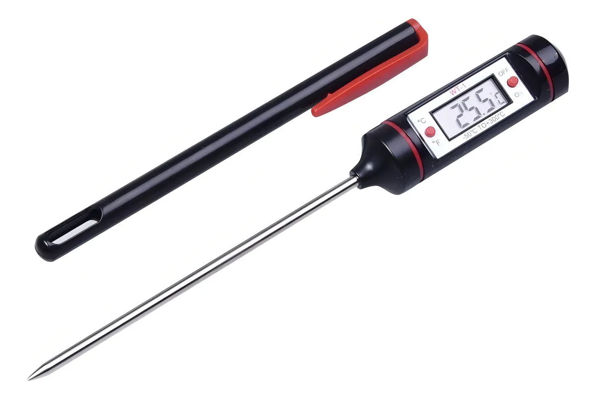 Termómetro Digital De Cocina Punzón Sonda Temperatura Carne Color Negro