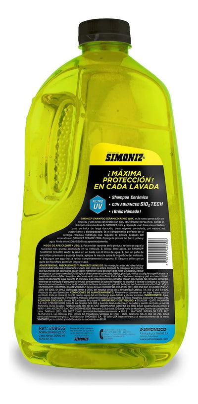 Shampoo Ceramic Simoniz Wahs & Wax 2l