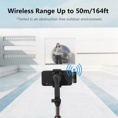 Sistema de micrófono inalámbrico Boya BY-v2 para iOS 2.4G con solapa, negro