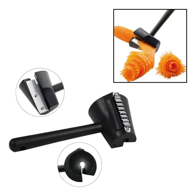 Cortador Espiral Frutas Zanahorias Rábanos Papas Negro