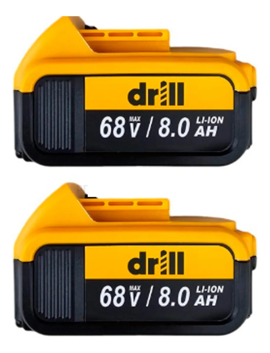 Combo Taladro Inalámbrico 13mm Y Pistola Impacto 68v - Amarillo - 50hz/60hz